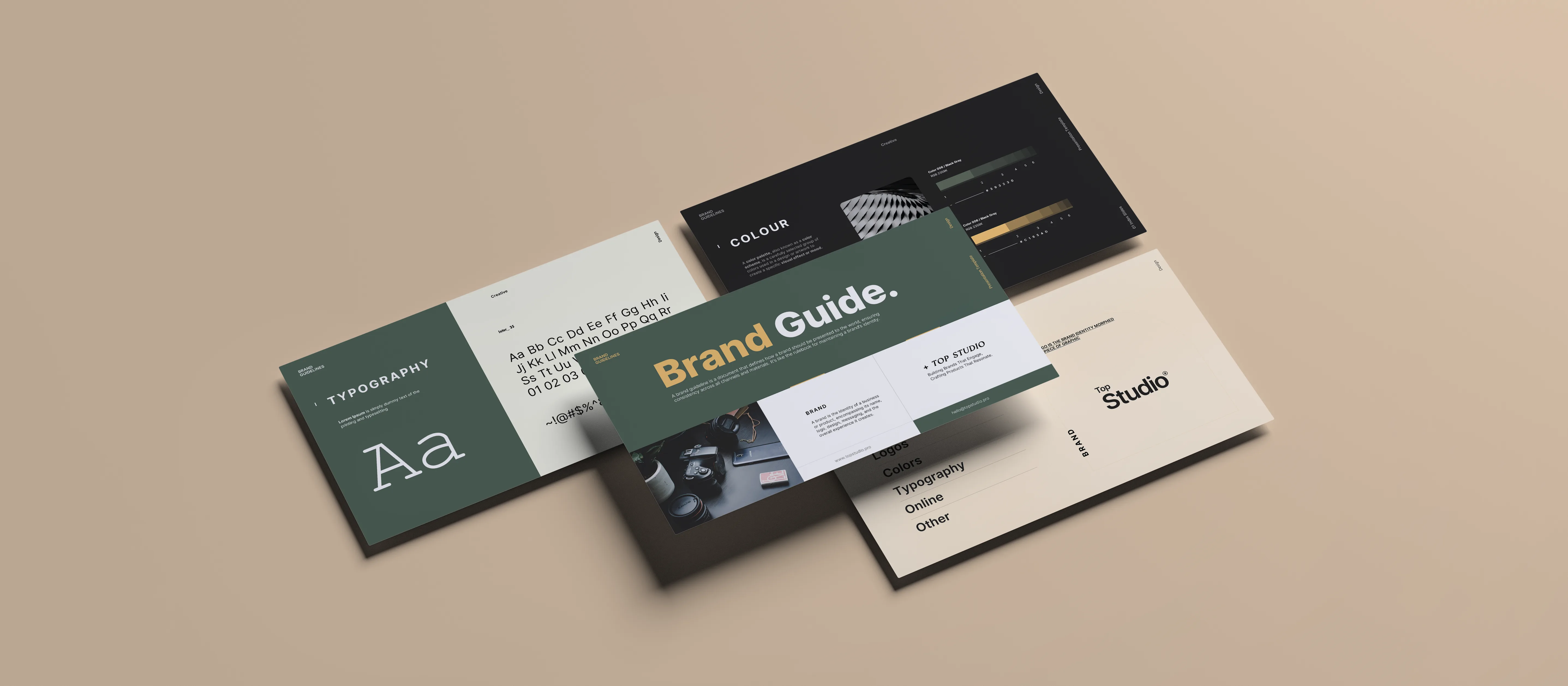 Detailed brand guidelines document, showcasing a company's visual identity and usage rules, a service offered by Collab Design.