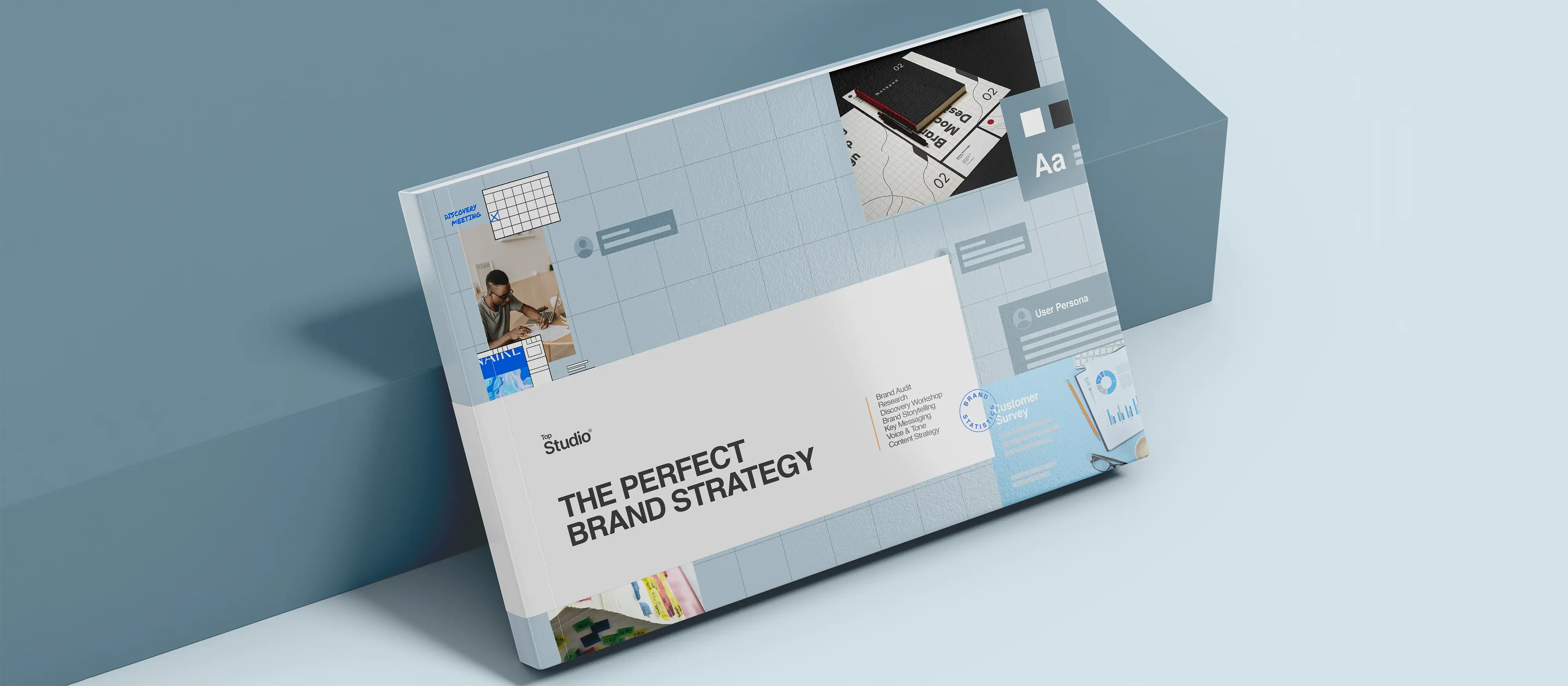 Image related to brand strategy, showcasing design work by Collab Design.
