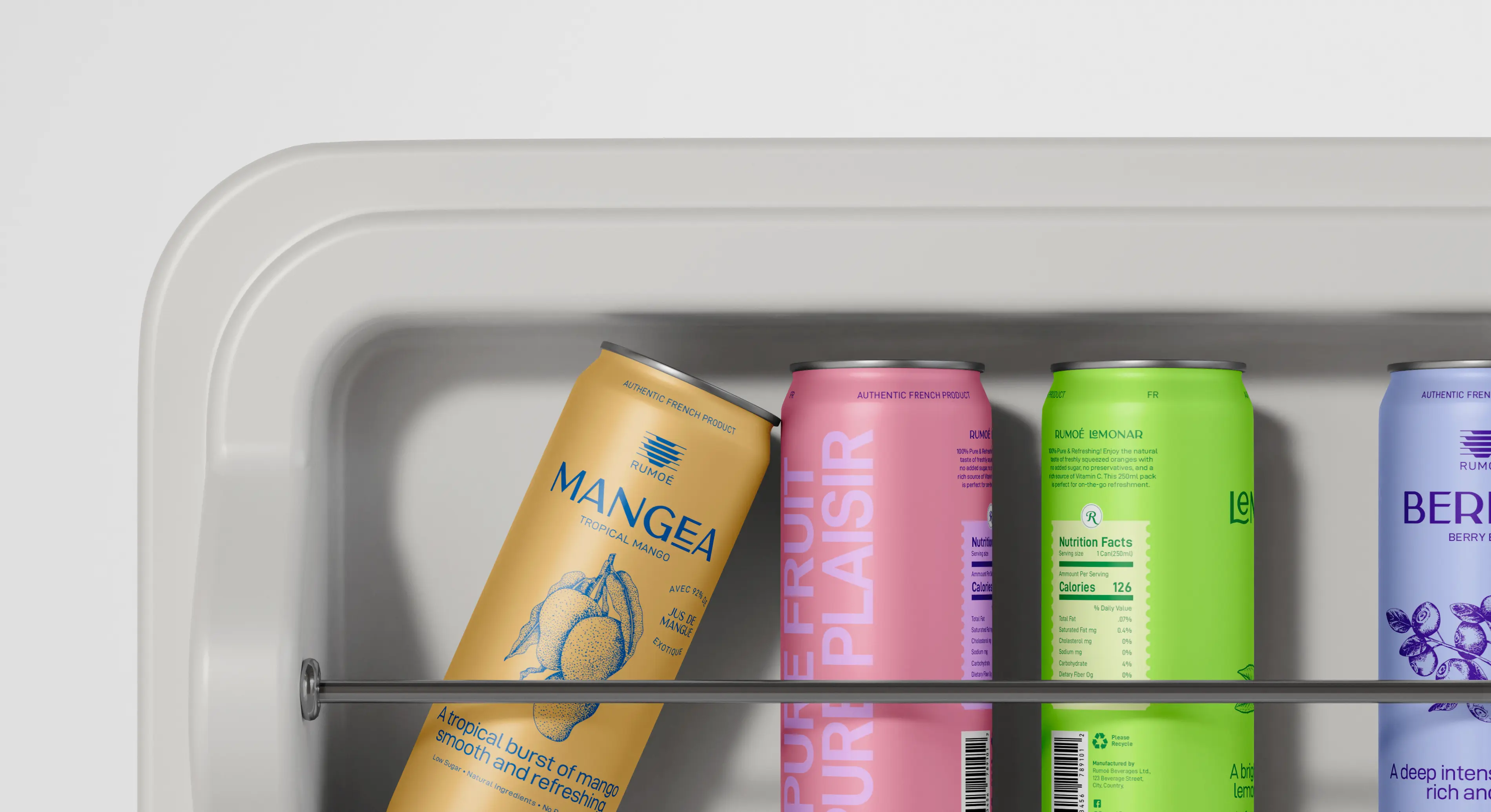 Beverage can design, featuring vibrant branding and product appeal by Collab Design.